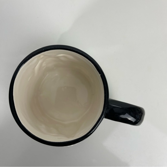 Coffee Mug Fat Chef Black White Baker Bas Relief Triple Side 14 Oz - Picture 5 of 10